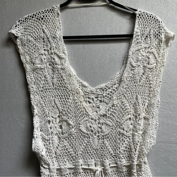 Oysho Elegant Crochet Knit Dress Sz L - Picture 2 of 13